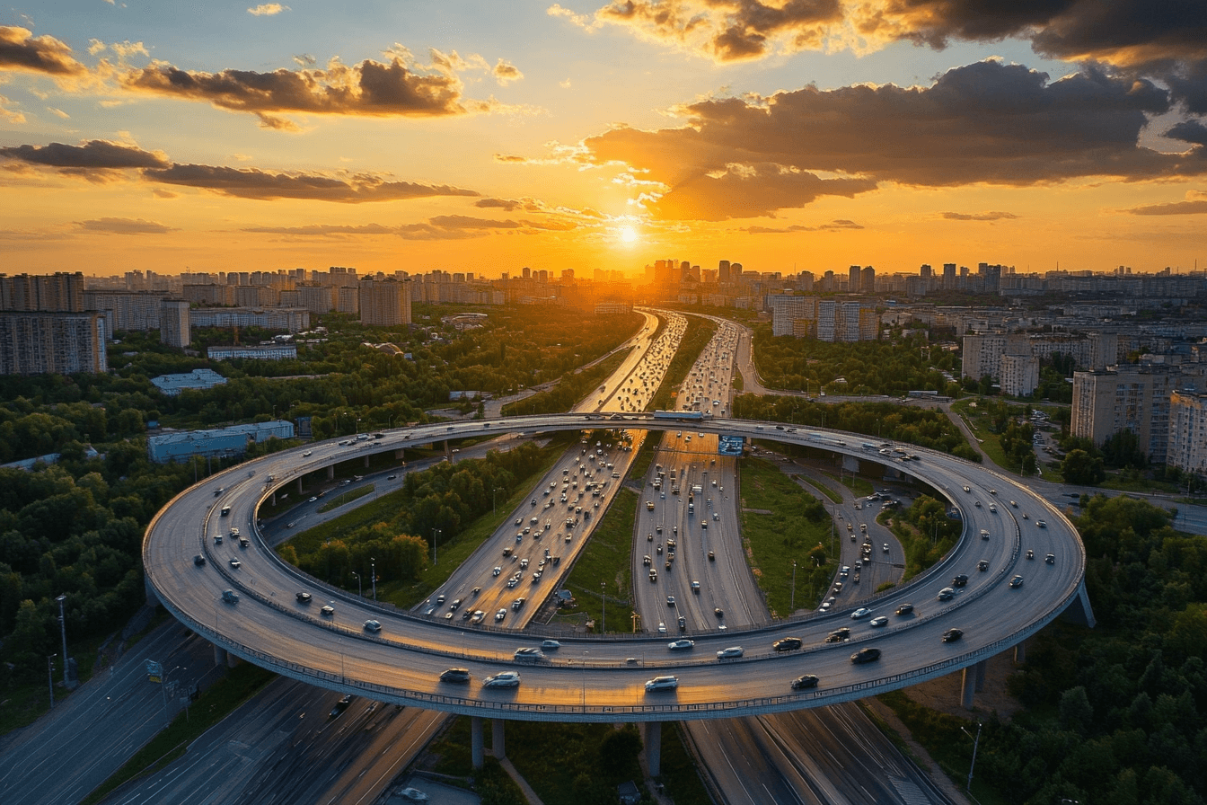 МКАД с высоты птичьего полёта